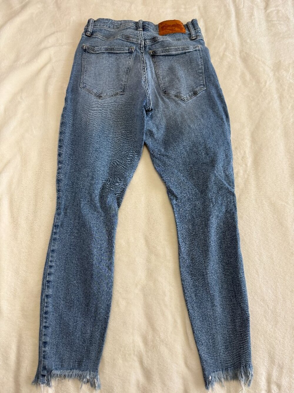Lucky Brand Bridgette High Rise Skinny Ankle Jeans 6/28 Distressed Raw Hem Blue